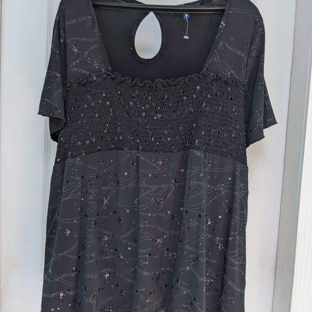 Black Sequined Blouse